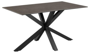 Masa dining Heaven, Negru, 75.5x135x80 cm - Img 6