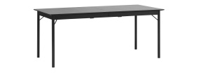 Masa dining SAVONA, Negru, 95x75x180 cm - Img 2
