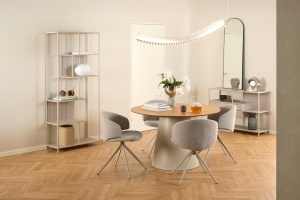 Masa dining Soli V1, Natural, 75x120x120 cm - Img 3