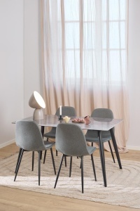 Masa dining Wicklow, Gri, 75x140x80 cm - Img 5