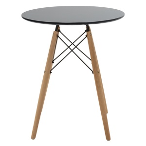 Masa Julita MDF negru si lemn de fag in nuanta naturala 60x60x73 cm - Img 2