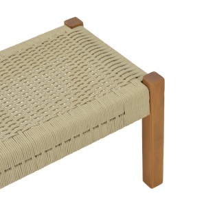 Masa Uma Boho, Pako World, Lemn de tec, Natural, 150x45x40 cm - Img 5
