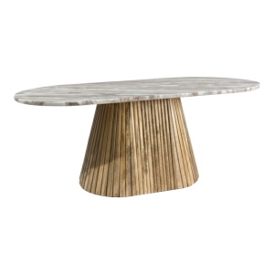 Masuta de cafea, Aithra, Natural, 60x120x45 cm - Img 2