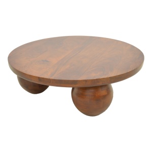 Masuta de cafea, Fedena, Nuc, 90x90x30 cm - Img 3