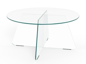 Masuta de cafea Samos, Transparent, 40x80x80 cm - Img 3