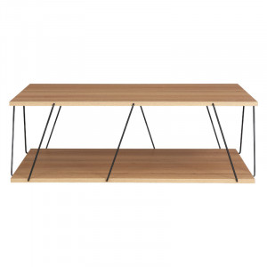 Masuta de cafea Tars sonoma - negru 90x60x30.5cm - Img 3