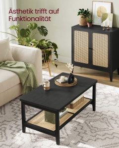 Masuta de cafea Vasagle Negru 100x55x45 cm - Img 3