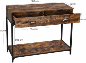 Masuta Vasagle, 100x35x77.5cm - Img 6