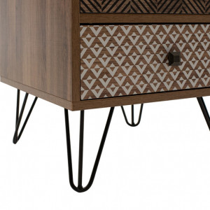 Noptiera Boho Walnut 40x40x59 cm - Img 7