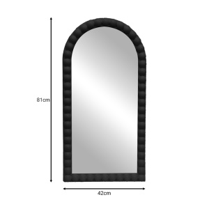 Oglinda Pavlova plastic PP negru 42x81x3.5 cm - Img 2