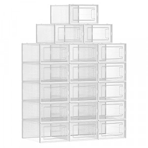 Pantofar din plastic, Songmics, Alb, 33.5 x 23.2 x 14.3 cm - Img 2