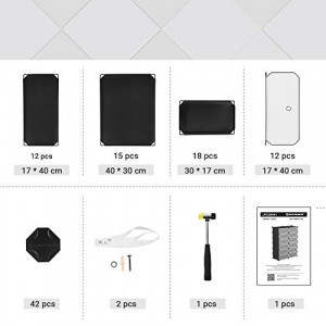 Pantofar set 12 cutii din plastic pentru depozitare, Songmics, Negru, 83x31x105 cm - Img 7