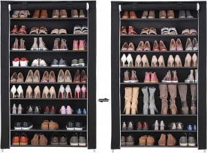 Pantofar, Songmics, Negru, 100x28x162 cm - Img 4