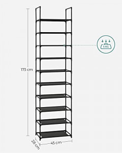 Pantofar, Songmics, Negru, 45x28x173 cm - Img 4