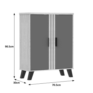Pantofar V1, Shoby, Gri, 30x70.5x91 cm - Img 7