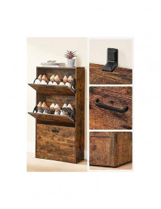 Pantofar, Vasagle, Maro Rustic, 60 x 24 x 120 cm, 3 usi - Img 3