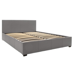 Pat cu saltea si depozitare, Norse Resty, Pako, Gri 167x211x86 cm - Img 4