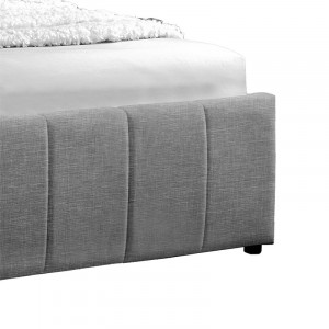 Pat dublu Tatiana material textil antracit cu depozitare 160x200cm - Img 6