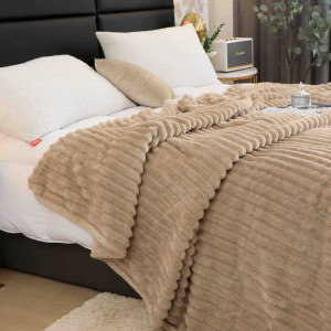 Patura Cocolino Groasa Stripe V4 Mink 200x230 cm - Img 2