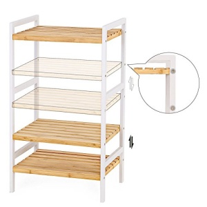 Raft baie, Songmics, Natural, 45x31.5x79.5 cm - Img 7