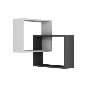 Raft de colt Ring Alb 68x68x60 cm - Img 2