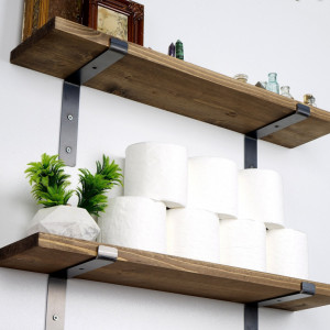 Raft de Perete LAM004 Negru-Walnut - Img 4