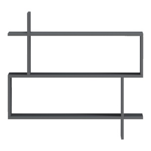 Raft de perete, Parallel, Antracit, 22x70x65.5 cm - Img 3