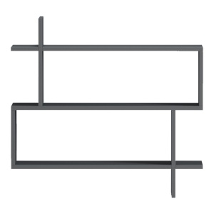 Raft de perete, Parallel, Antracit, 22x70x65.5 cm - Img 3