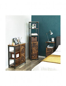 Raft depozitare, Vasagle, Maro Rustic, LSC37BX, 37 x 30 x 167 cm - Img 2
