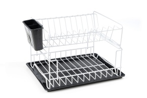 Raft pentru scurgere vesela SM004 Alb 35.5x29.5x23.5 cm - Img 2