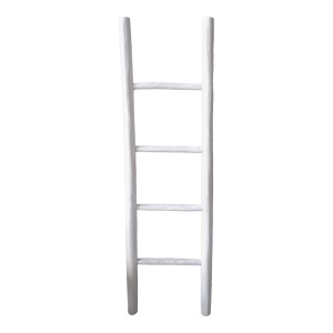 Scara decorativa Morjeve, Alb pal, 6x45x150 cm - Img 3