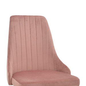 Scaun Azori catifea mar rotten picior metalic negru 49x55x85 cm - Img 6