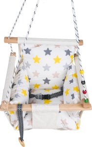 Scaun balansoar pentru copii Selale Ecru 40x32 cm - Img 2