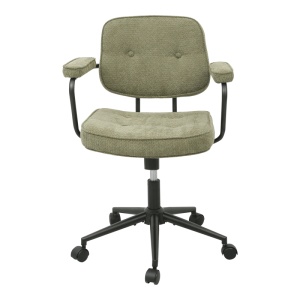 Scaun birou, Leberta, Kaki, 64x63.5x86 cm - Img 5