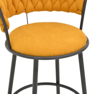 Scaun de bar Alkia I Galben 50x56x95 cm - Img 7
