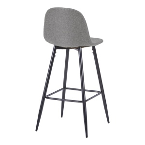 Scaun de bar Bella, Gri, 41.5x49x98 cm - Img 2