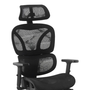 Scaun de birou cu suport picioare, Corus, Pako, Negru 62x69x135 cm - Img 6