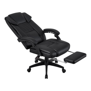 Scaun de birou cu suport picioare, Garnut, Pako, Negru 69x75x126 cm - Img 2