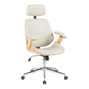 Scaun de birou Fetseno Bej 53x56x123.5 cm