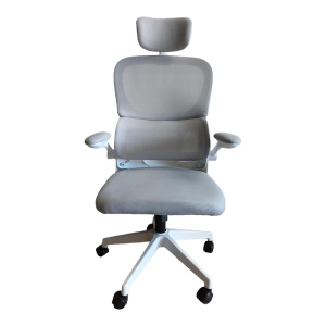 Scaun de birou, Recko, Gri, 64x58x133 cm - Img 4