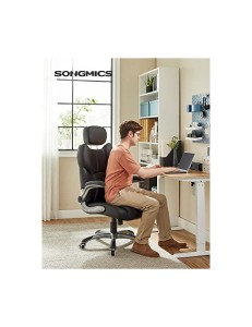 Scaun de birou, Songmics, OBG65BK, Negru, 75 x 70 x 137 cm - Img 2