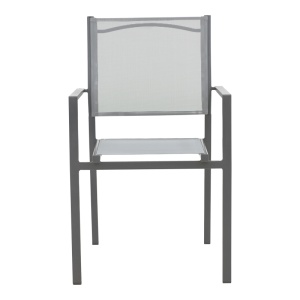Scaun de gradina Confidence metal antracit si textilena gri 54x54x86 cm - Img 4