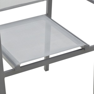 Scaun de gradina Confidence metal antracit si textilena gri 54x54x86 cm - Img 6