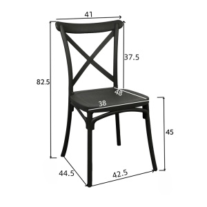 Scaun de gradina Crossie plastic PP albastru 38x46.5x82 cm - Img 5