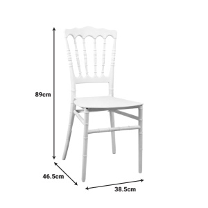 Scaun de gradina, Napoleon, Alb, 46.5x38.5x89 cm - Img 7