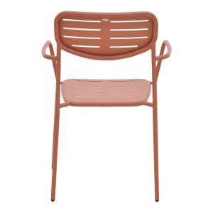 Scaun de gradina Stivuibil, Deraby, Terracotta, 45.5x56x83 cm - Img 6