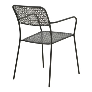 Scaun de gradina Stivuibil, Federal, Negru, 58x57x81.5 cm - Img 3