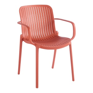 Scaun de gradina Stivuibil, Teragi, Terracotta, 57x59x82 cm - Img 2