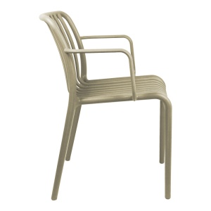 Scaun de gradina, Zoi, Cappuccino, 57.5x54x79 cm - Img 4