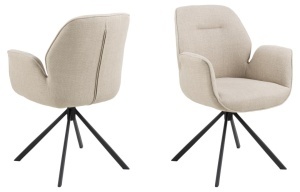 Scaun dining Aura V2, Bej, 90x62x61 cm - Img 3